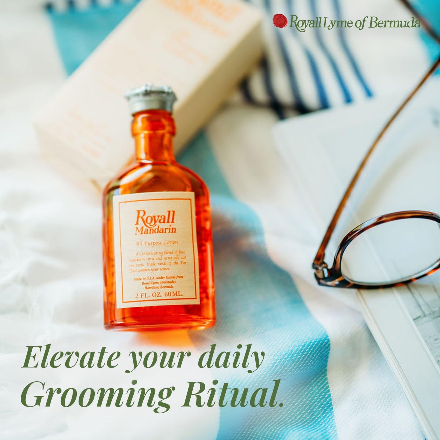 Royall Mandarin Eau de Toilette, Classic Aftershave Cologne for Men with Bay Rum, Royal Lyme Fine Perfume Scent, Fragrance Gift, Masculine Grooming