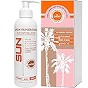 Sun Laboratories By Giesee Dark Sunsation Sunless Tanning Lotion 8 oz - Ultra Dark Self Tanner for Men and Women, Long Lasting Tanning Lotion, Sunless