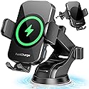 Wireless Car Charger, Fast Charging Phone Holder 3 in 1 Phone Mount Auto Clamping Car Accessories Compatible with iPhone 17 16 15 14 13 12 11 Xs XR…