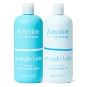 Function of Beauty Straight Hair Shampoo & Conditioner XL Set - Sulfate-Free Shampoo & Conditioner Duo for Natural Volume & Shine - Anti-Frizz