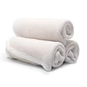PARADISO Evriholder Soft-Weave Exfoliating Wash Cloths Dual-Textured for Face and Body, Pack of 3, White