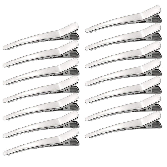 50 Pack 2.36 inches Hair Clips, Marrywindix Silver Metal Alligator Hair Pins Teeth Bows Hair Clips Hairdressing Salon Hair Grip DIY Accessories