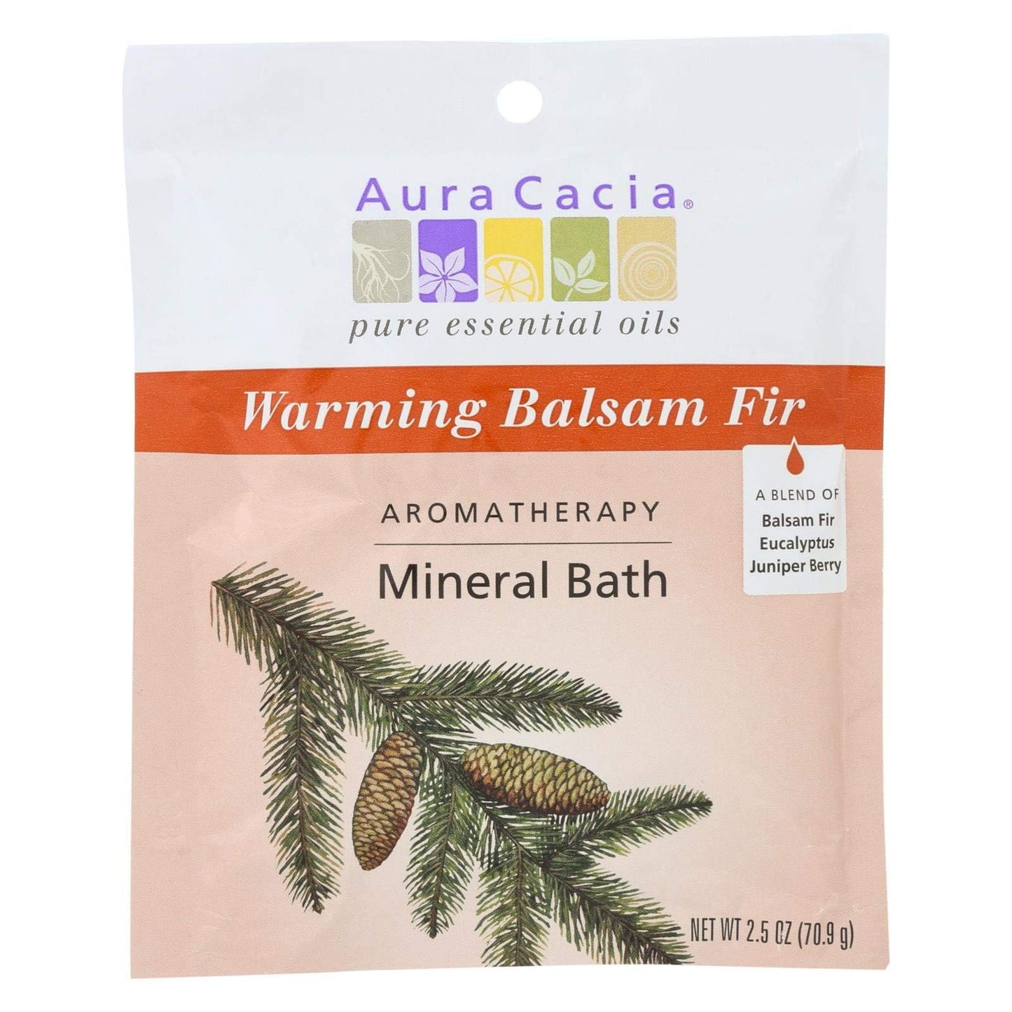Aura Cacia Soothing Heat Aromatherapy Mineral Bath Salt, 2.5 Ounce - 6 per case.