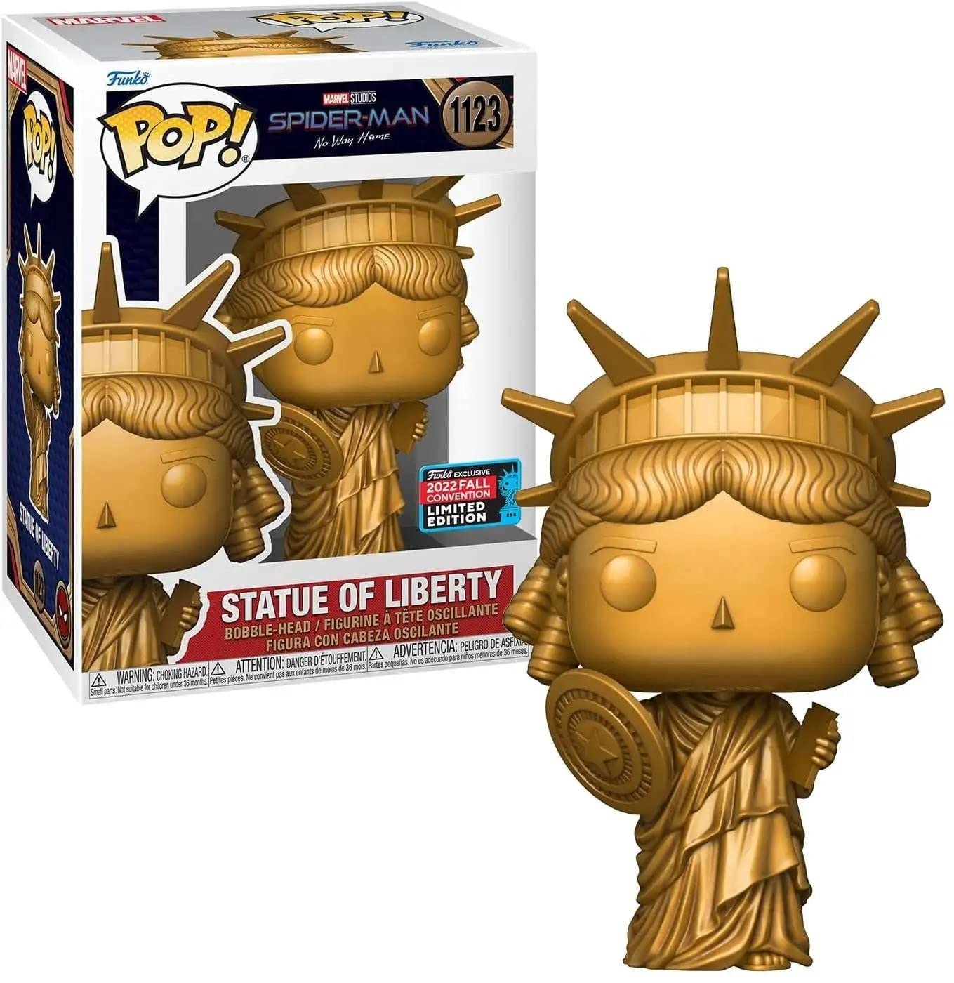 Funko Pop Marvel: Spider-Man No Way Home - Statue of Lady Liberty, Fall Convention - Spider-Man - Amazon Exclusive - Collectable Vinyl Figure - Gift…