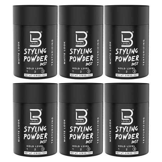 L3 Level 3 Travel Styling Powder - Small 0.18 oz for Travel - Natural Look Mens Powder - Sample Styling Powder