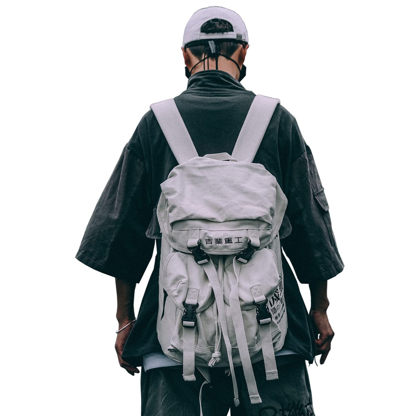 MFCT Men's Techwear Backpack Japanese Bag (Beige)