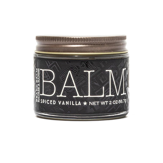 18.21 Man Made Beard Balm for Men, Spiced Vanilla, 2 fl. oz - Premium Grooming Cream with Low Shine for Conditioning and Shaping Beards, Mustaches