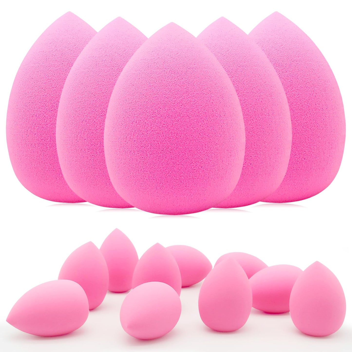 12 Pieces Professional Makeup Sponge Set,Latex Free Flawless Soft Setting Face Puffs,Beauty Sponge Blender Cosmetic Applicator