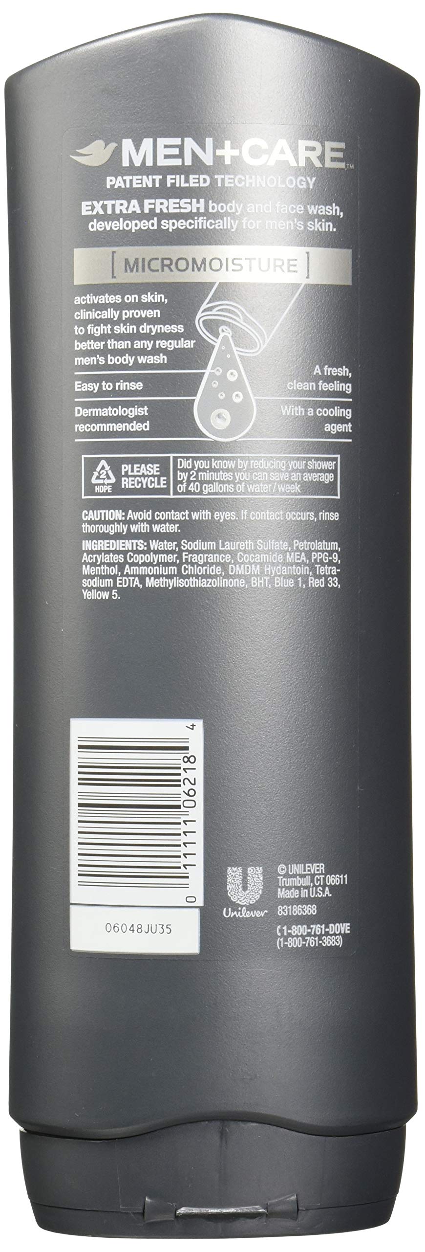 Dove Men +Care Body and Face Wash - Extra Fresh - 18 oz - 2 pk