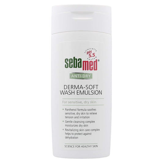 Sebamed Anti-Dry Derma-Soft Wash Emulsion Gentle Cleansing Complex For Dry and Sensitive Skin 6.8 Fluid Ounces (200mL) Beauty & Personal Care SEBAMED