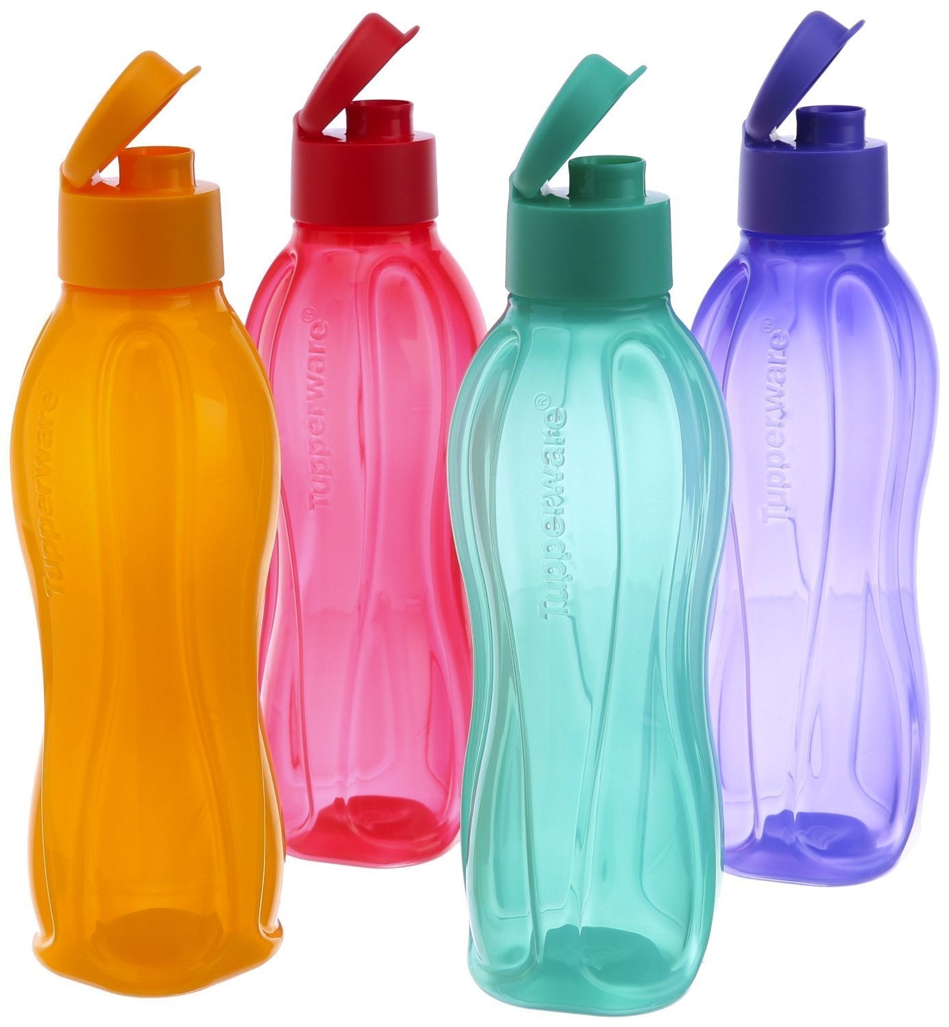 Tupperware Aquasafe Flip Top Bottle 1 L each, Set of 4