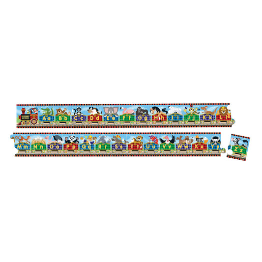 Melissa & Doug Alphabet Express Jumbo Jigsaw Floor Puzzle (27 pcs, 10 feet Long) - FSC Certified