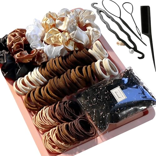 YANRONG 1159PCS Hair Accessories for Woman Set Seamless Ponytail Holders Variety Hair Scrunchies Hair Bands Scrunchy Hair Ties For Thick and Curly