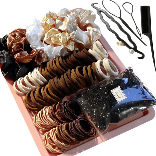 YANRONG 1159PCS Hair Accessories for Woman Set Seamless Ponytail Holders Variety Hair Scrunchies Hair Bands Scrunchy Hair Ties For Thick and Curly