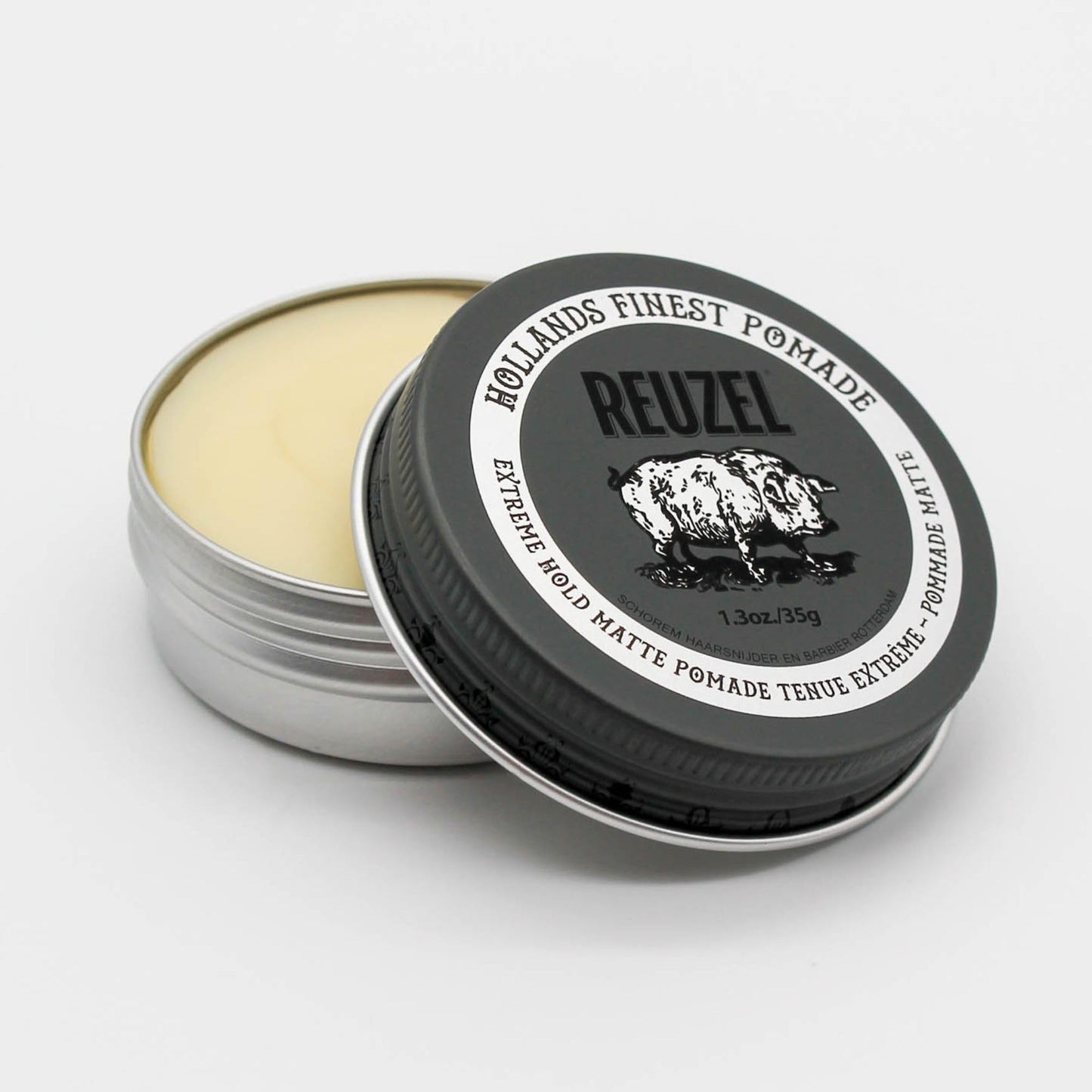 REUZEL Extreme Hold Matte Pomade, Strongest All Day Hold, Water Soluble Styling, Matte Finish & Flake Free, Easy To Wash Out, For All Hair Types