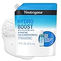 Neutrogena Hydro Boost Fragrance Free Hydrating Gel Facial Cleanser with Hyaluronic Acid, Daily Foaming Face Wash & Makeup Remover, Gentle Face Wash