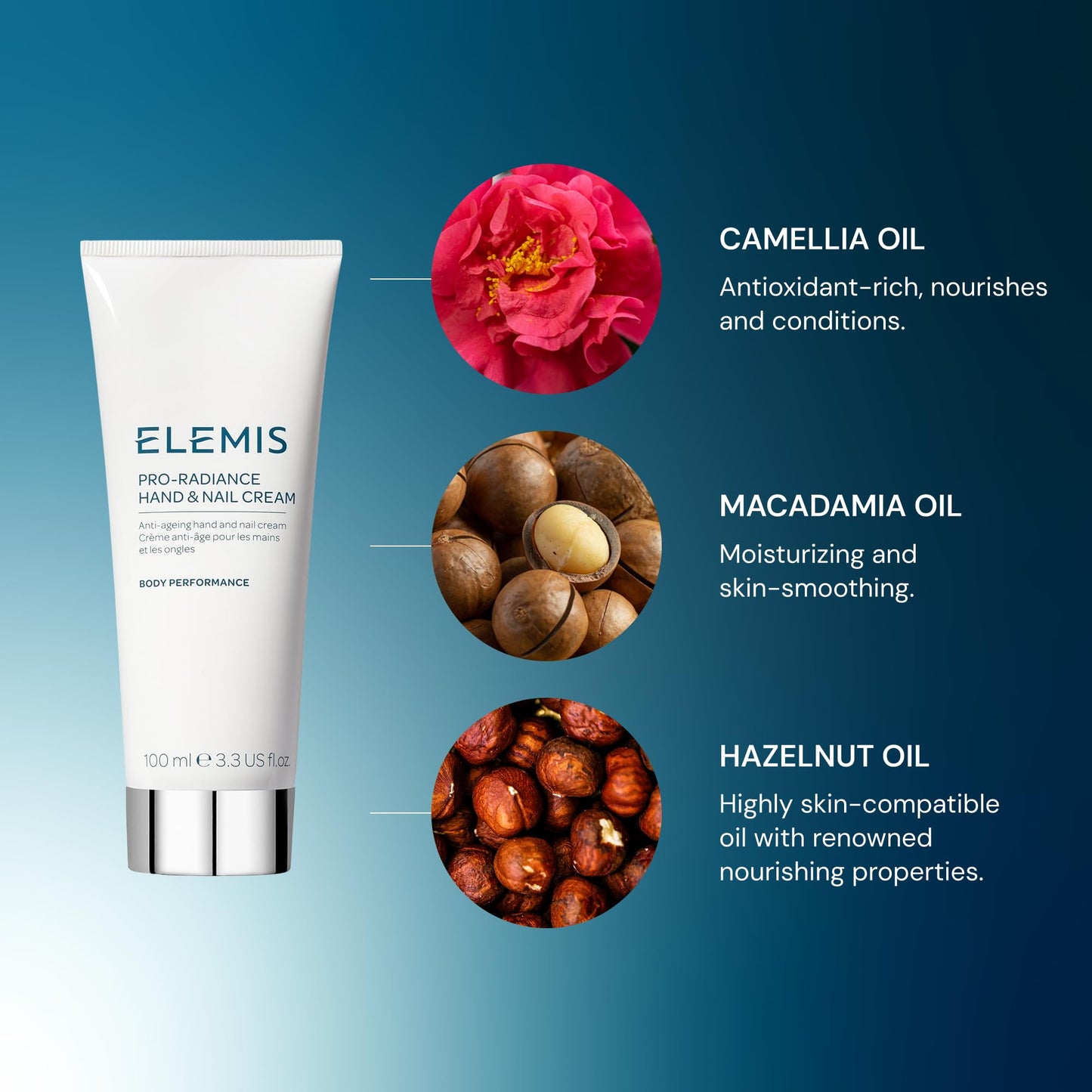 ELEMIS Pro-Radiance Anti-Aging Hand and Nail Cream, 3.3 Fl Oz