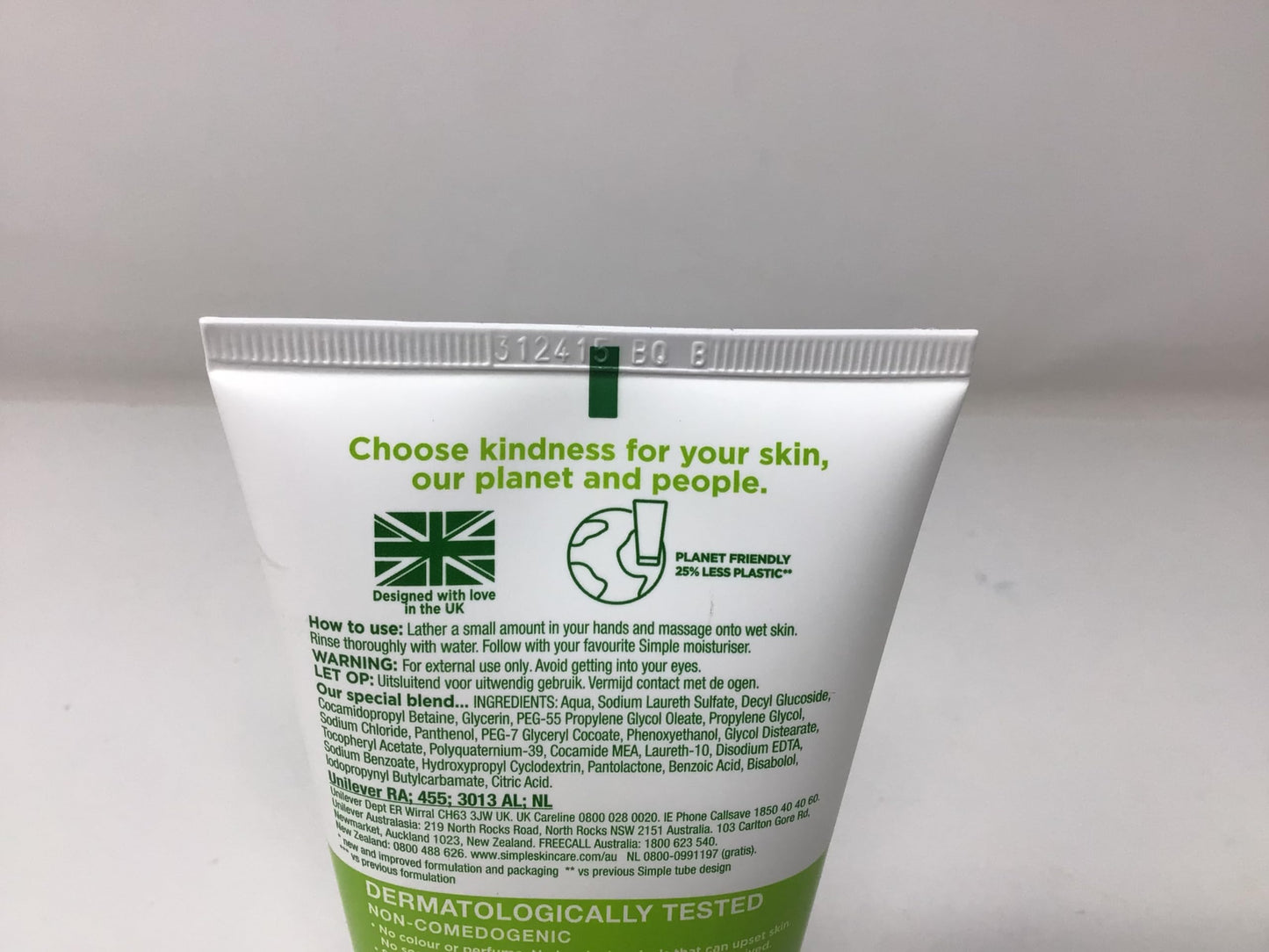 Simple Moisturizing Kind to Skin Face Wash, 5 oz (4 pack) (Bundle)