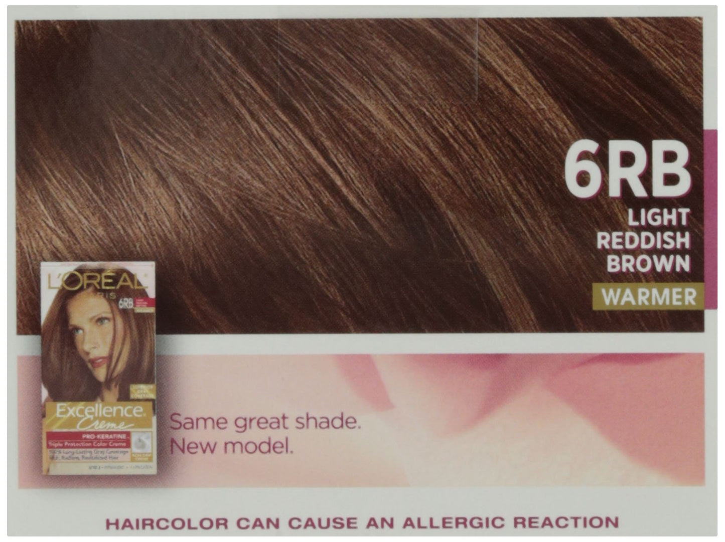 L'Oreal Paris Excellence Creme Triple Protection Color - 6RB Light Reddish Brown - Warmer for Unis