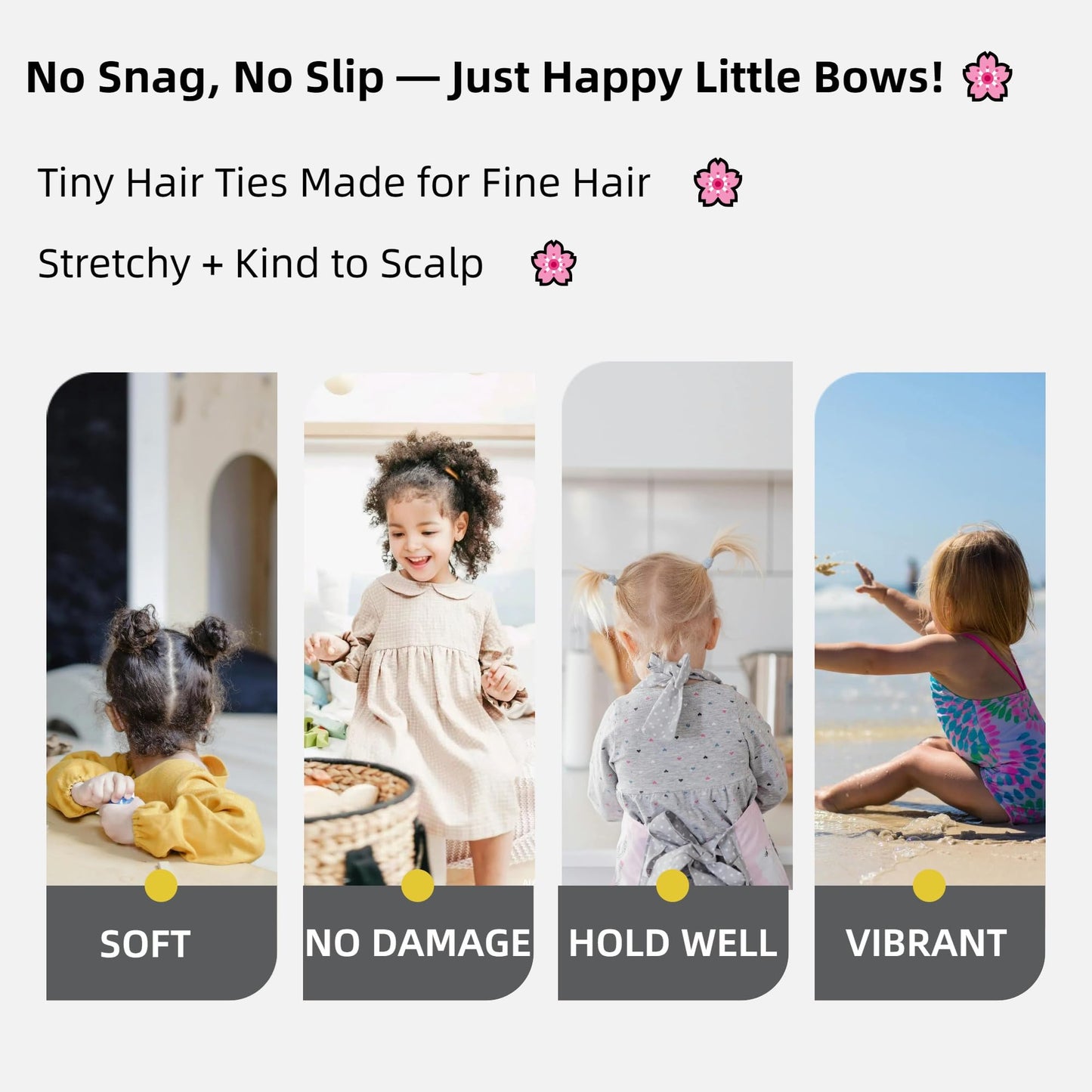 Small Hair Ties for Toddler Gilrs, Adult's Fine Hair,120pcs,No Damage Mini Hair ties for Baby, Kids,Soft Cotton Tiny Hair Tie,Seamless Hair Beauty and Personal Care WDGROW