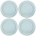 Pyrex 7202-PC 1 Cup Muddy Aqua Blue Food Storage Replacement Lid (4-Pack) - Made in USA