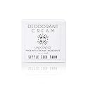 Little Seed Farm All Natural Deodorant Cream - Unscented - Aluminum Free Deodorant for Women or Men, Net Wt. 2.4oz | 68g