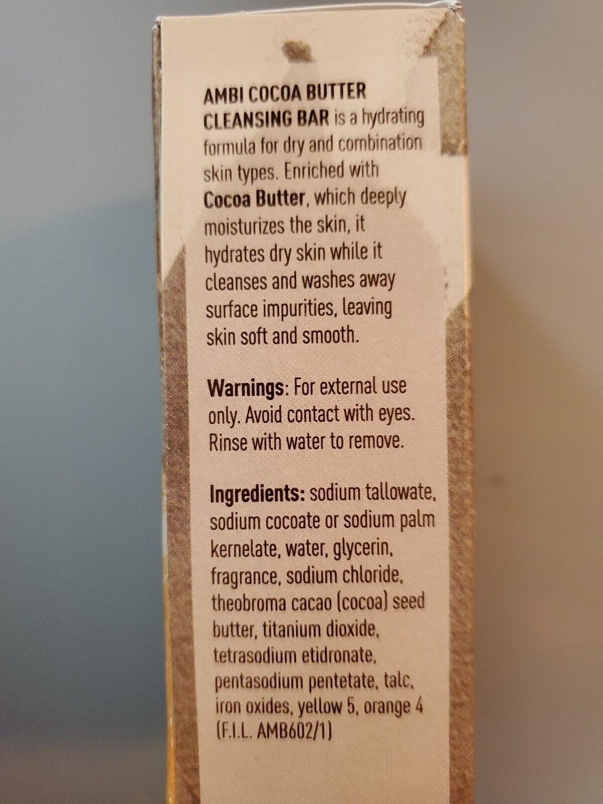 Ambi Cleansing Bar Soap Cocoa Butter 3.5oz (3 Pack)