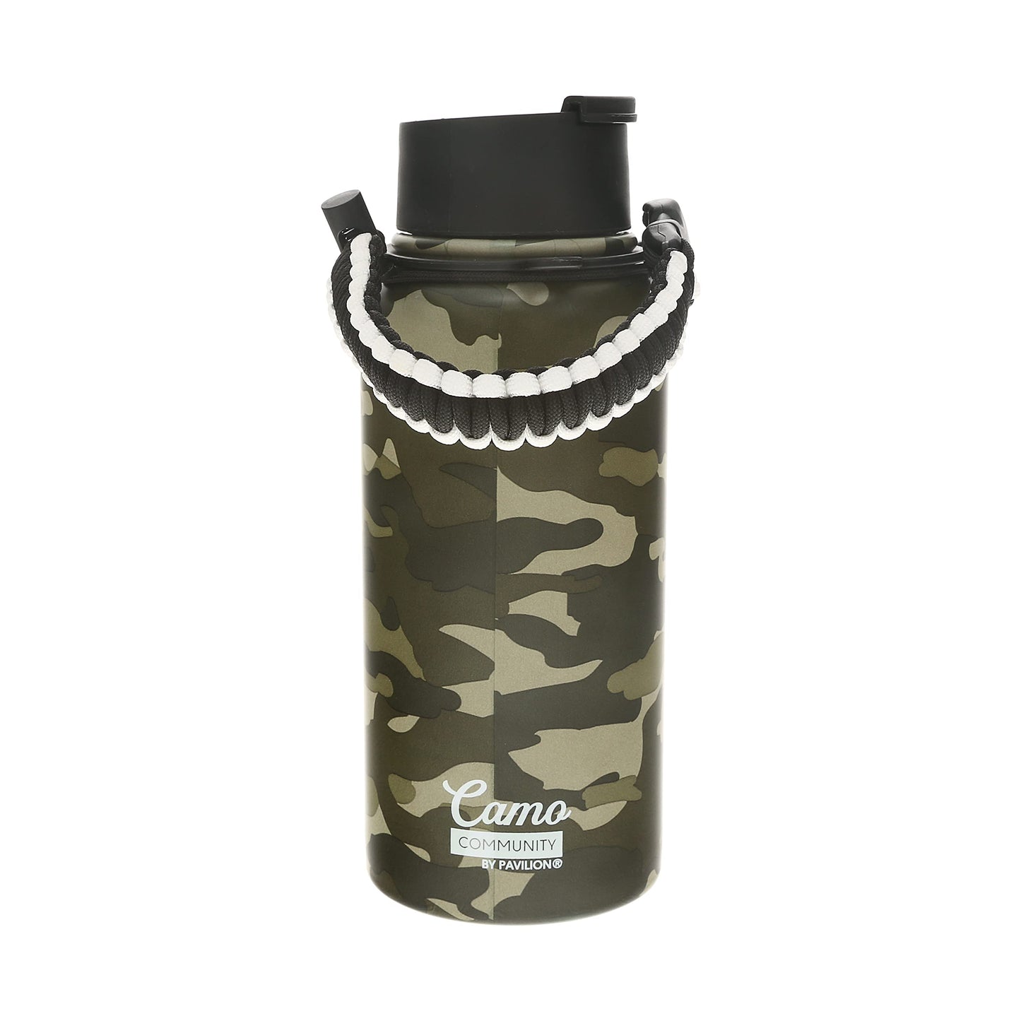 Pavilion Gift Company - Stay Hydrated 32 oz. Stainless Steel Water Bottle, Reusable Leak Proof BPA-Free Flask for Sports, Sweat Proof Sports Design