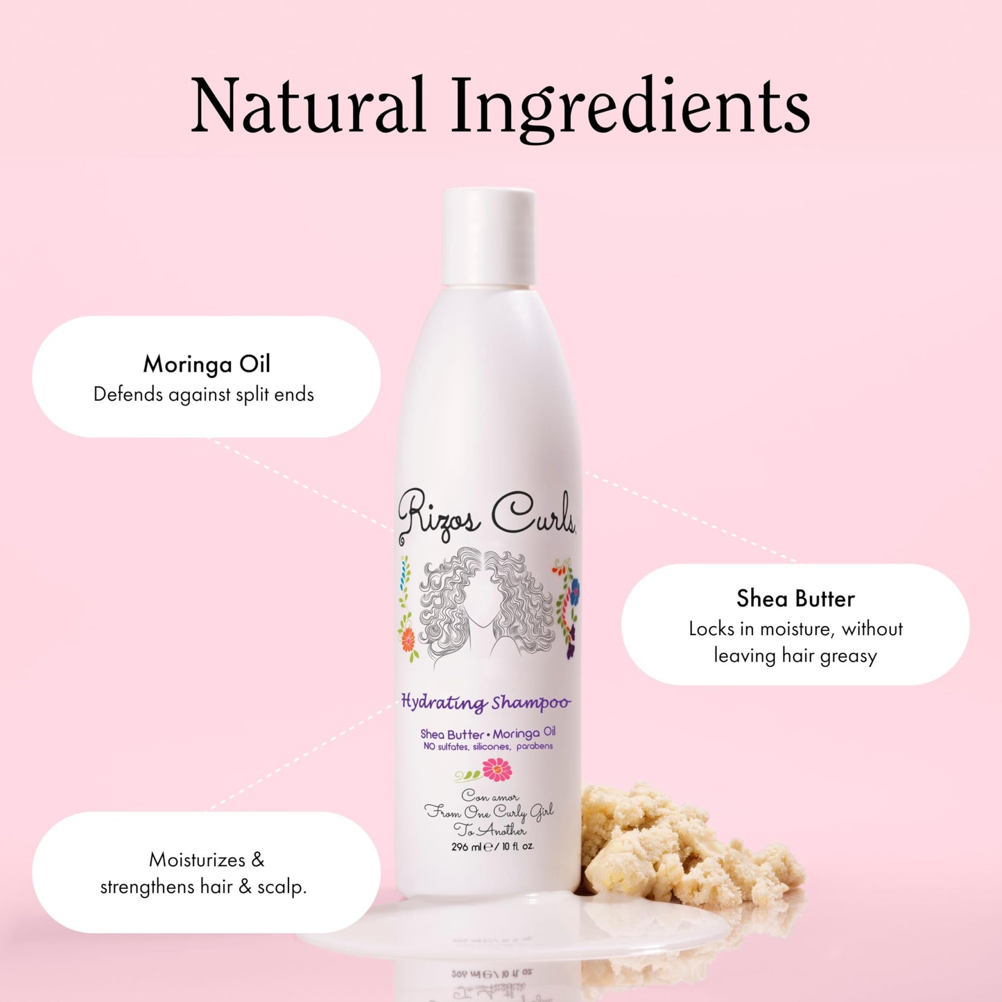 Rizos Curls Wash Day Bundle - Hydrating Shampoo & Deep Conditioner Set with Shea Butter for Every Curl Pattern 1a-4c - Gently Cleanses, Moisturizes