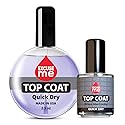Excuse Me Quick Dry Fast Top Coat Professional 0.5 oz 15ml and Refill Size 2.5 oz (Set of 2 (Top coat 2.5 oz + 0.5 oz))