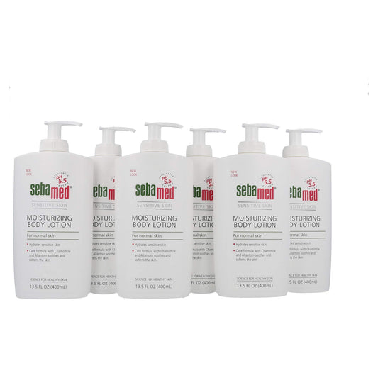 Sebamed Moisturizing Body Lotion, Sensitive Skin 13.50 oz (Pack of 6)