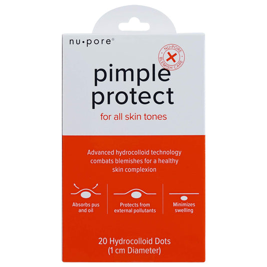 Nu-pore Hydrocolloid Bandages - Pimple Patch Acne and Blemish Patches to Help Blemish Control, 20 Pimple Stickers Per Pack (24 Pack)