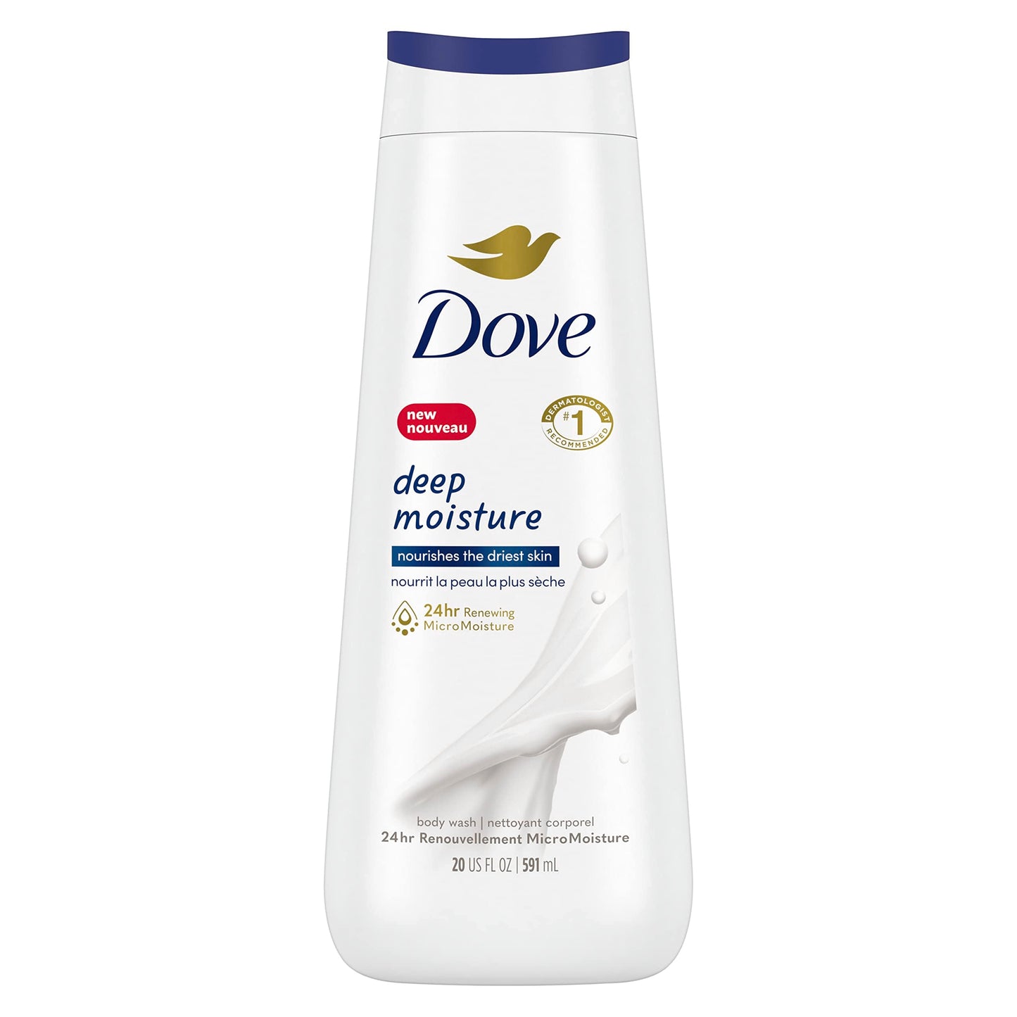 Dove Body Wash Deep Moisture For 24hr Lotion-Soft Skin Moisturizing Skin Cleanser with No Sulfates No Parabens 20 oz Beauty & Personal Care Dove
