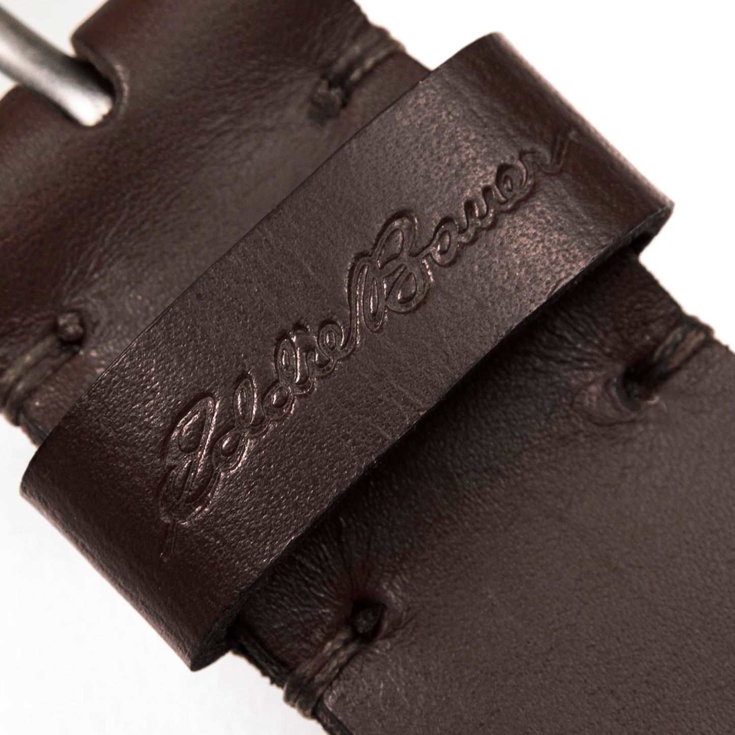 Eddie Bauer Women's Casual Leather Belts with Durable Metal Buckle, Center Lacing - Brown, Large