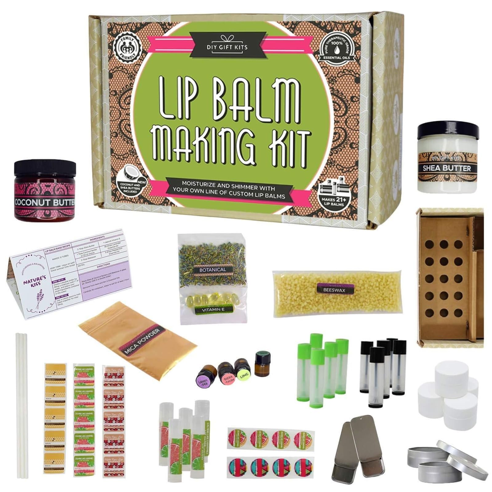 DIY Gift Kits Lip Balm Making Kit - DIY Self-Care Craft Kits - Lip ...