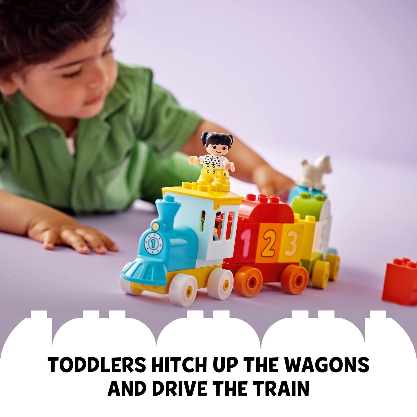 LEGO DUPLO My First Number Train 10954, Preschool Learning Toy with Number Bricks, Educational Building Set for Toddlers Ages 1.5-3