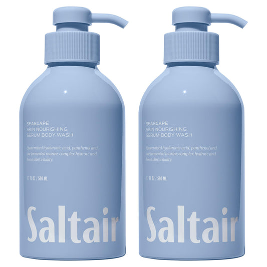 Saltair Body Wash 2-Pack - Moisturizing Body Wash with Hyaluronic Acid & Vitamin B5 - Scented Shower Gel for Women and Men - Seascape Scent, 2x 17oz Beauty & Personal Care Saltair
