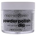 Pro Powder Polish Nail Colour Dip System - Deep Silver Glitter by Cuccio Colour for Women - 1.6 oz Nail Powder
