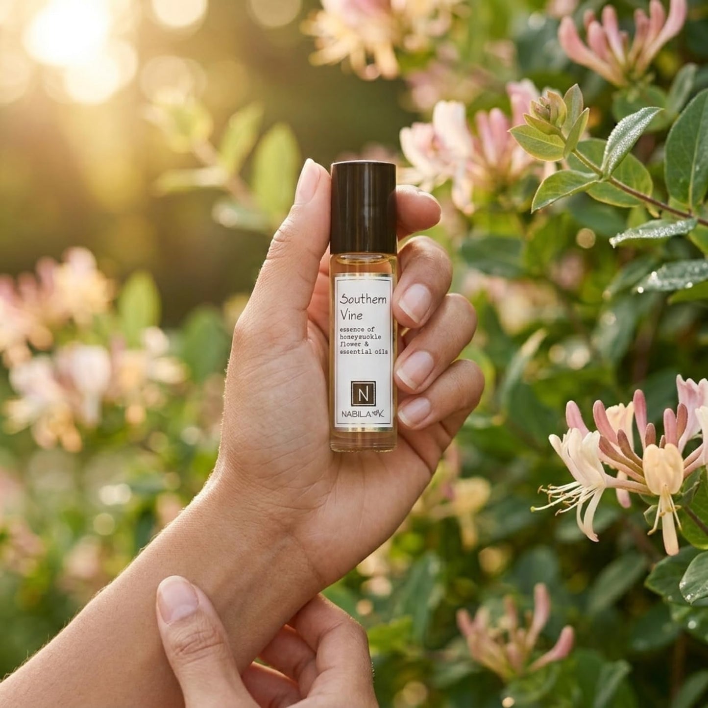 Nabila K Southern Vine Honeysuckle Roll-On Perfume Oil for Women | Alcohol-Free, Organic, Long-Lasting Fragrance | Travel Size, TSA Approved | 0.33 oz Beauty & Personal Care Nabila K