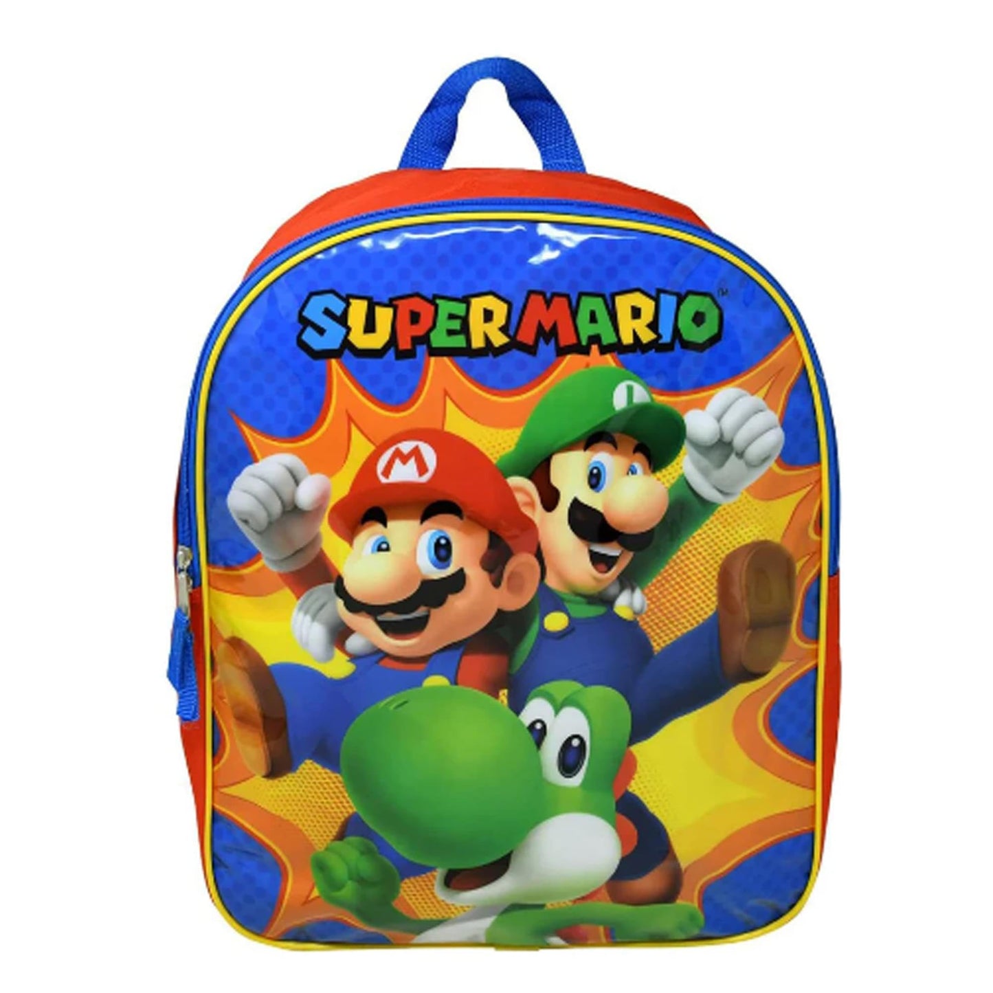 Accessory Innovations Super Mario 15'' Backpack with Plain Front, Blue