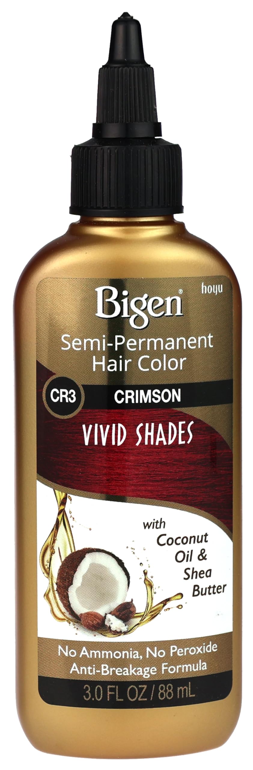 Bigen Semi-Permanent Haircolor #Cr3 Crimson 3 Ounce (88ml) (2 Pack)