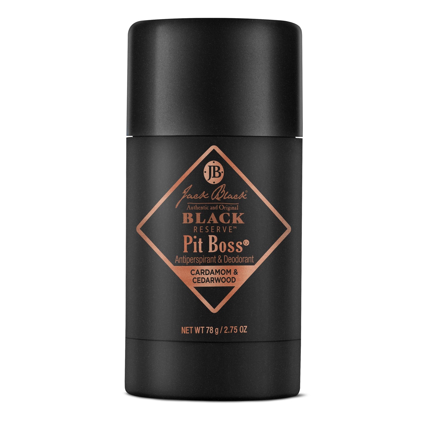 Jack Black Pit Boss Black Reserve Antiperspirant & Deodorant Men - 2.75 oz - Cardamom & Cedarwood - Mens Deodorant for Sensitive Skin
