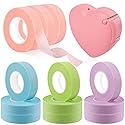 Rolybag 4 Colors Eyelash Extension Tape Breathable Eyelash Tape with Heart Shaped Tape Cutter Adhesive Non Woven Eyelash Tape Ladies Makeup Eyelash