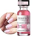 Perfect Formula Pink Gel Coat - Rosey Glow Nail Strengthener & Keratin Treatment, 0.6 oz - Protein-Rich, Glossy Pink Gel Nail Polish for Damaged Nails