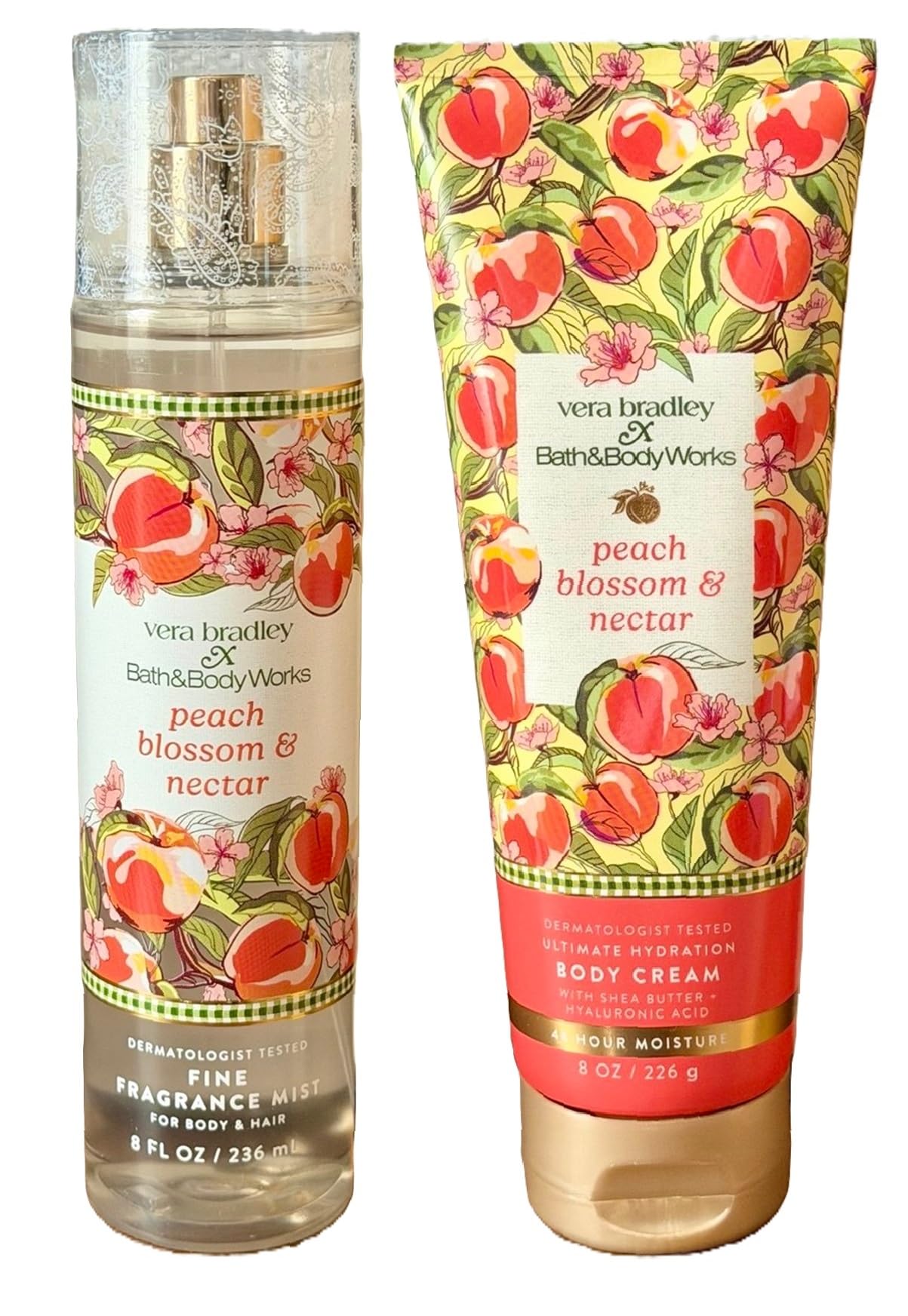 Bath and Body Works Peach Blossom and Nectar Mist and Body Cream Set - Full Size Beauty & Personal Care Bath & Body Works