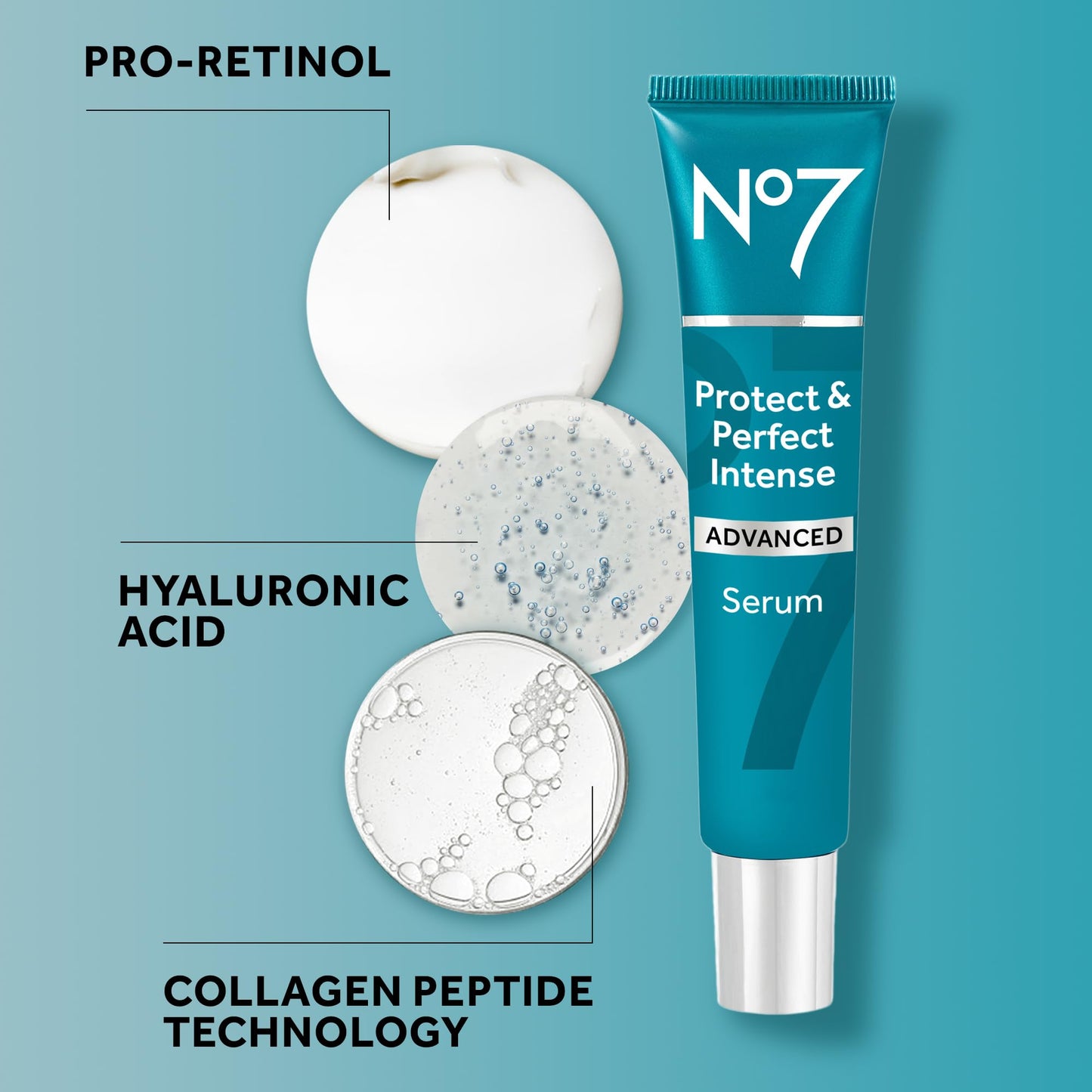 No7 Protect & Perfect Intense Advanced Serum - Anti-Aging Face Serum that Visibly Smoothes & Firms Fine Lines and Wrinkles - Formulated Beauty and Personal Care No7