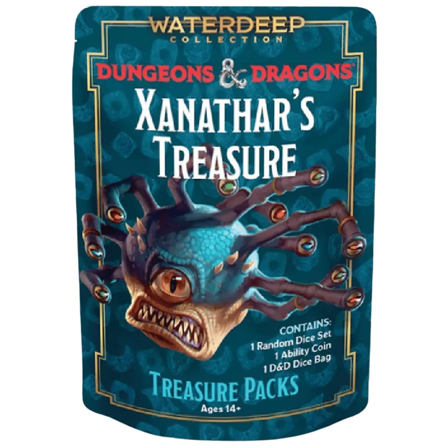 Dungeons & Dragons: Xanathar's Treasure Pack - Randomly Assorted Set w/ 7pc Dice, Metal Coin & Dice Bag - RPG, D&D Waterdeep Collection, Sirius Dice