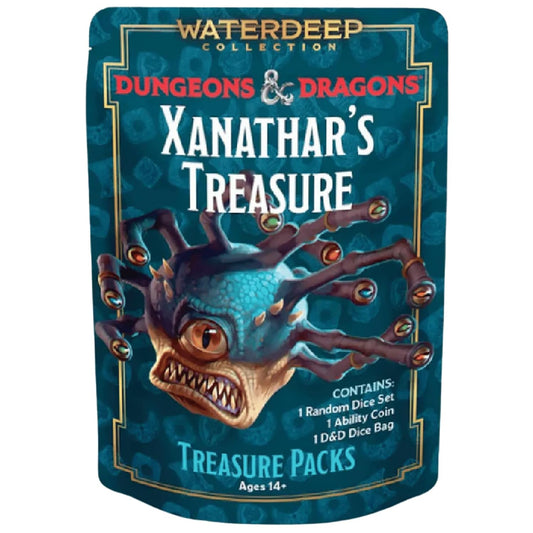 Dungeons & Dragons: Xanathar's Treasure Pack - Randomly Assorted Set w/ 7pc Dice, Metal Coin & Dice Bag - RPG, D&D Waterdeep Collection, Sirius Dice