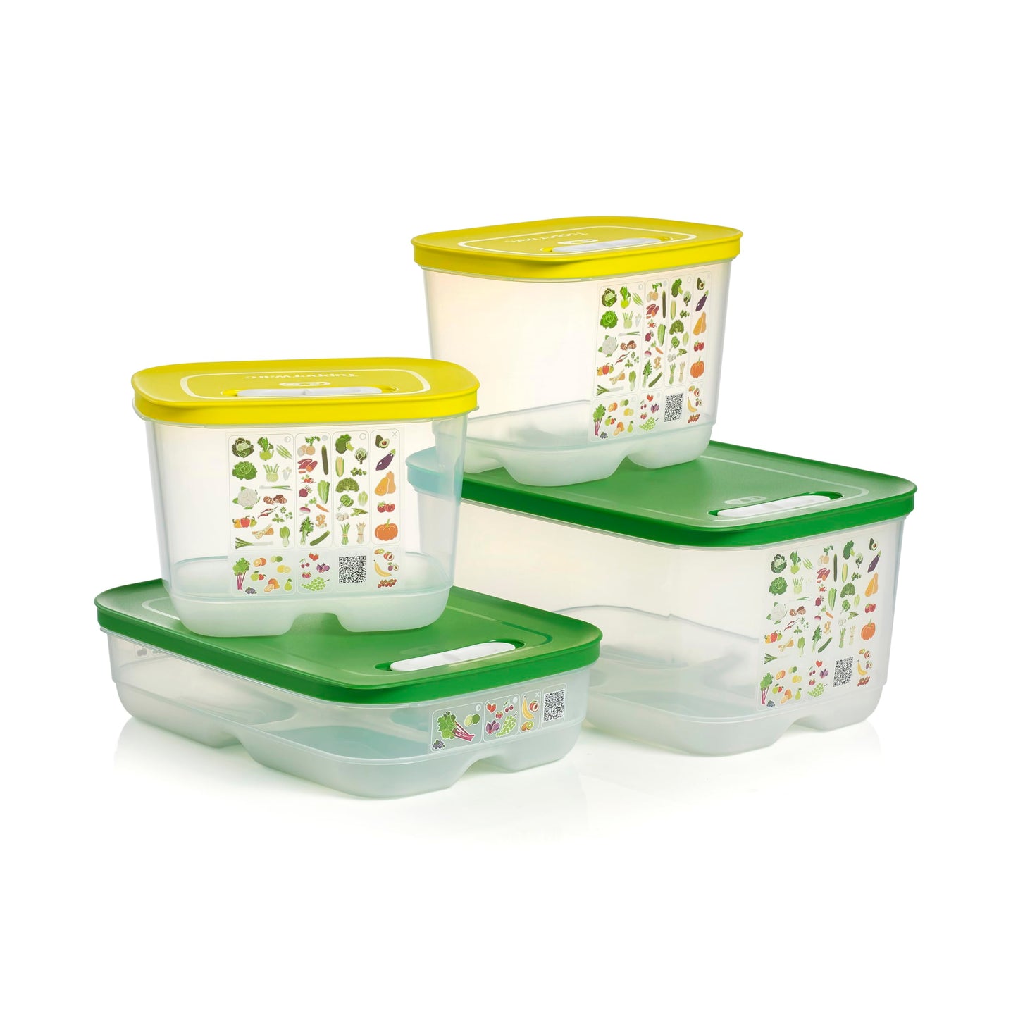 Tupperware Fridgesmart 4 Piece Food Storage Container Set, Dishwasher Safe and BPA Free (4 Containers, 4 Lids)