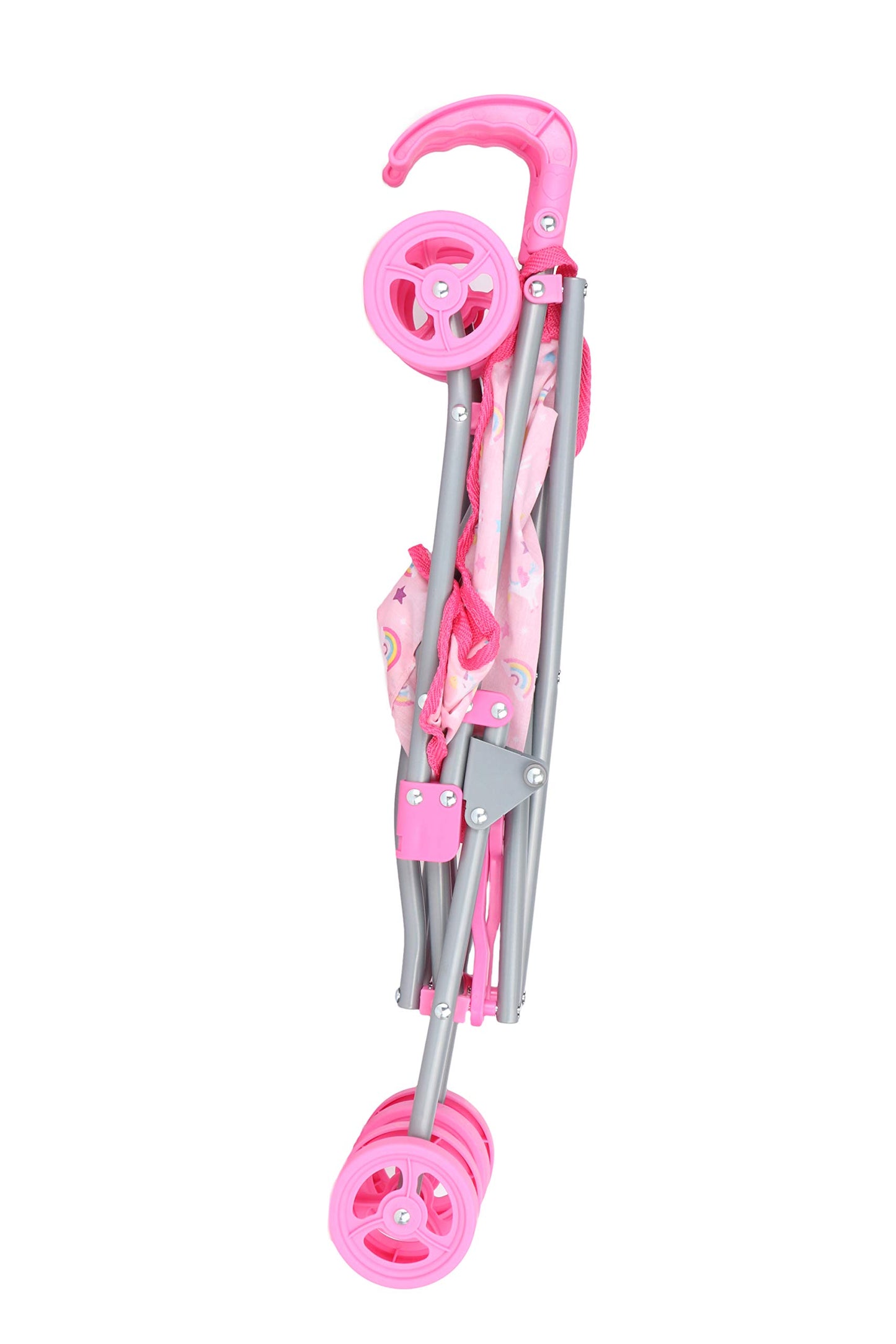 Dream Collection, Doll Stroller - Metal Fold Up and Down Umbrella Stroller for Realistic Pretend Play, Pink - 23”